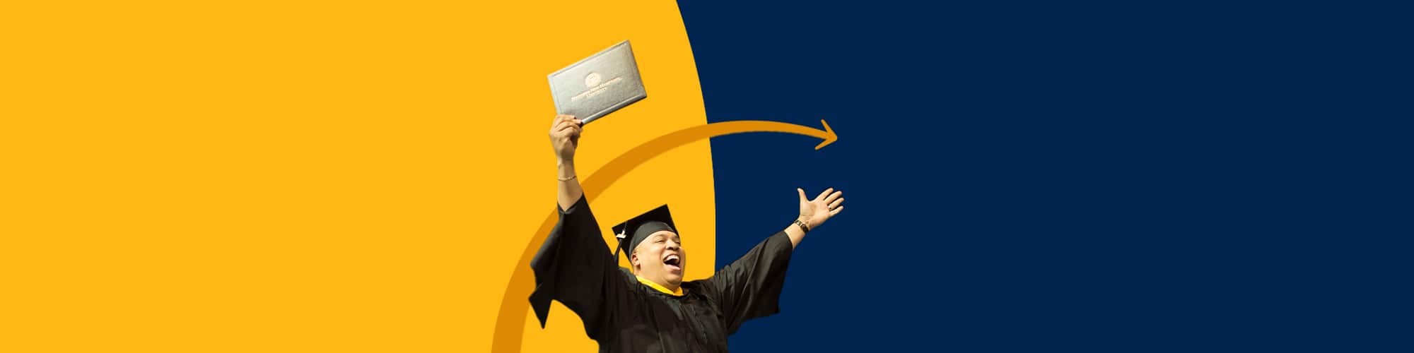 graduate holding diploma